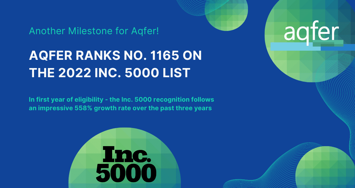 Aqfer on 2022 Inc. 5000 list
